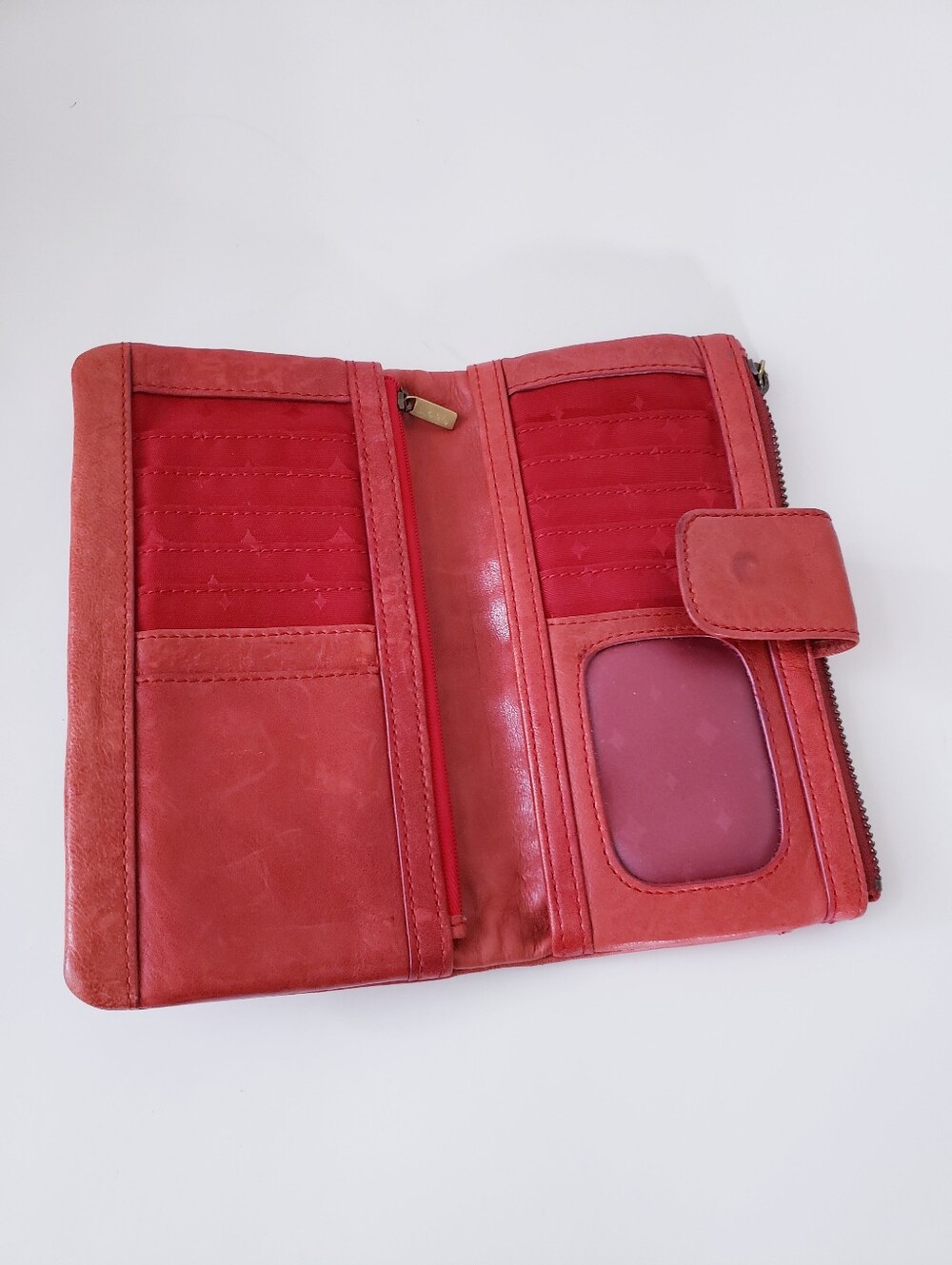 Vintage Fossil Orange Leather Wallet - Picture 7 of 16